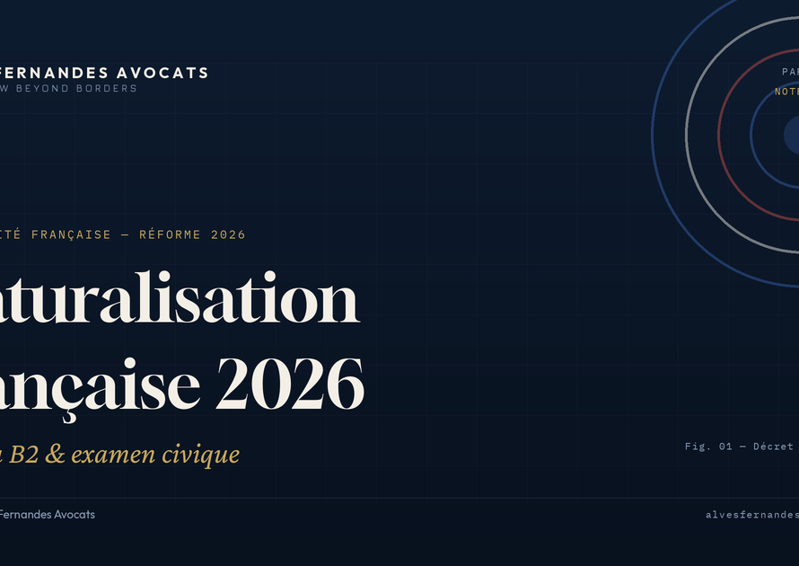 Naturalisation française 2026 : niveau B2 et examen civique — Cabinet Alves Fernandes Avocats